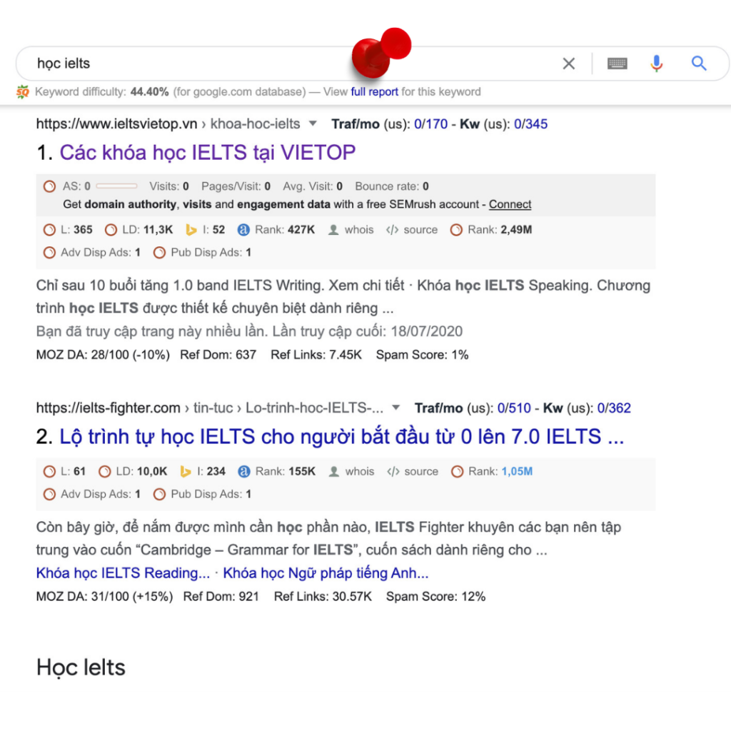 Dự án SEO edu