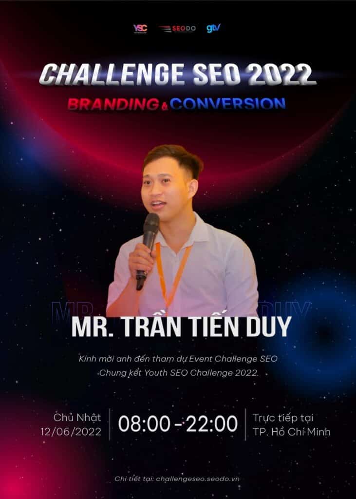 Trần Tiến Duy -Khách mời SEO Challenge 2022