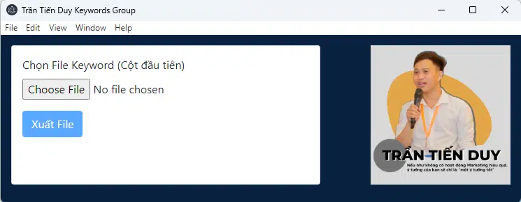 Keywords Group 1 tool gom nhóm từ khoá - trần tiến duy