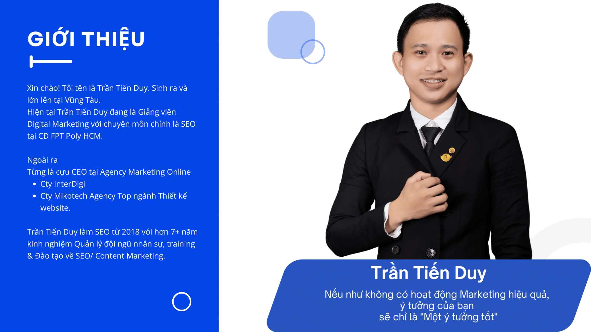 Liên Hệ 1 Giới thiệu Trần Tiến Duy