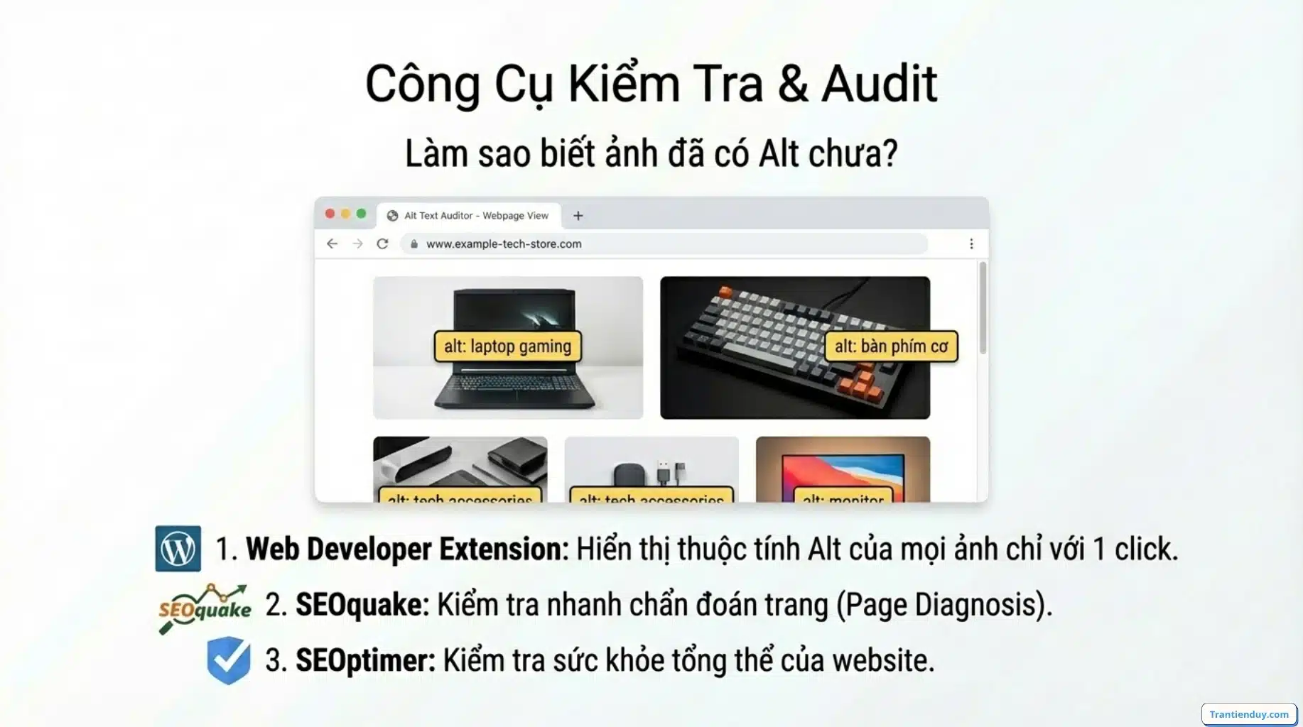 Thẻ ALT là gì? Cách tối ưu SEO hình ảnh Chuẩn 2026 ít ai biết 12 Công cụ kiểm tra Audit