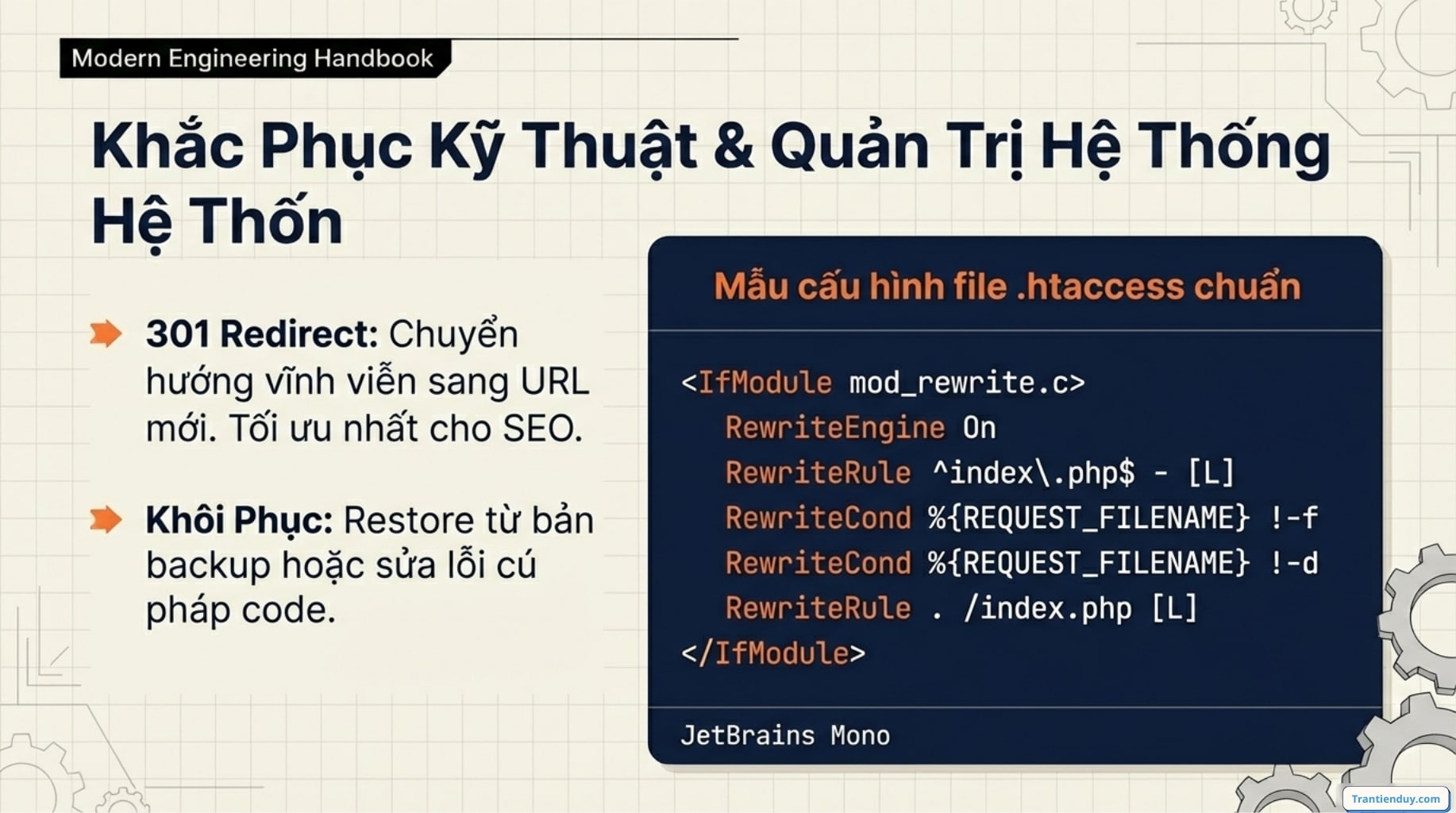 Khắc phục kĩ thuật quản trị hệ thống