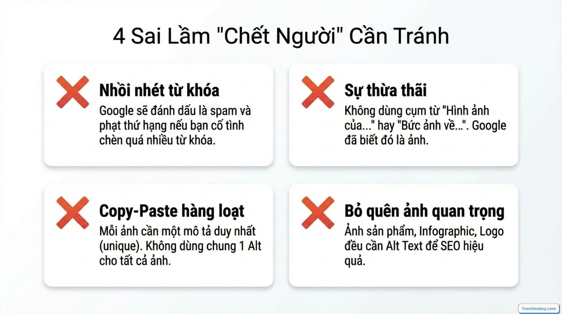 Sai lầm cần hiểu thẻ ALT
