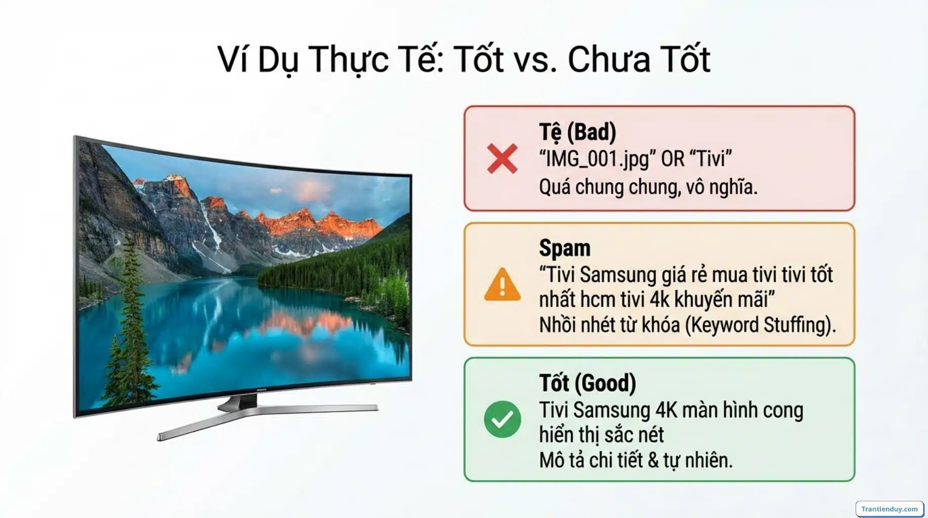 Thẻ ALT là gì? Cách tối ưu SEO hình ảnh Chuẩn 2026 ít ai biết 8 Ví dụ thẻ ALT tốt và xấu