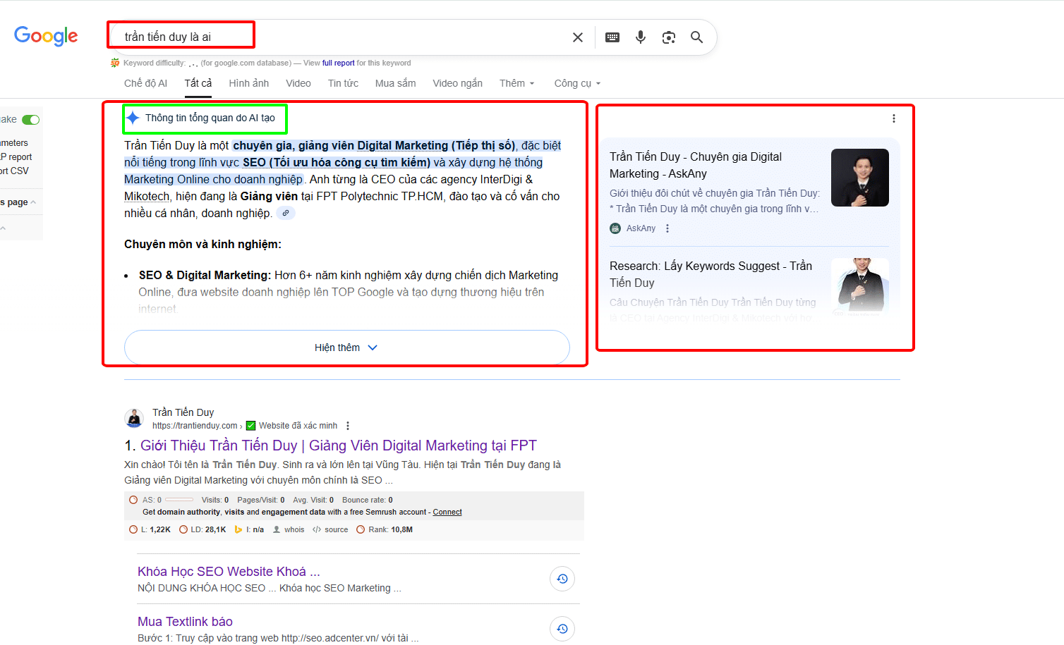 Dịch Vụ GEO Website Trên AI -ChatGPT Overviews, Gemini Top #1 1 trần tiến duy là ai