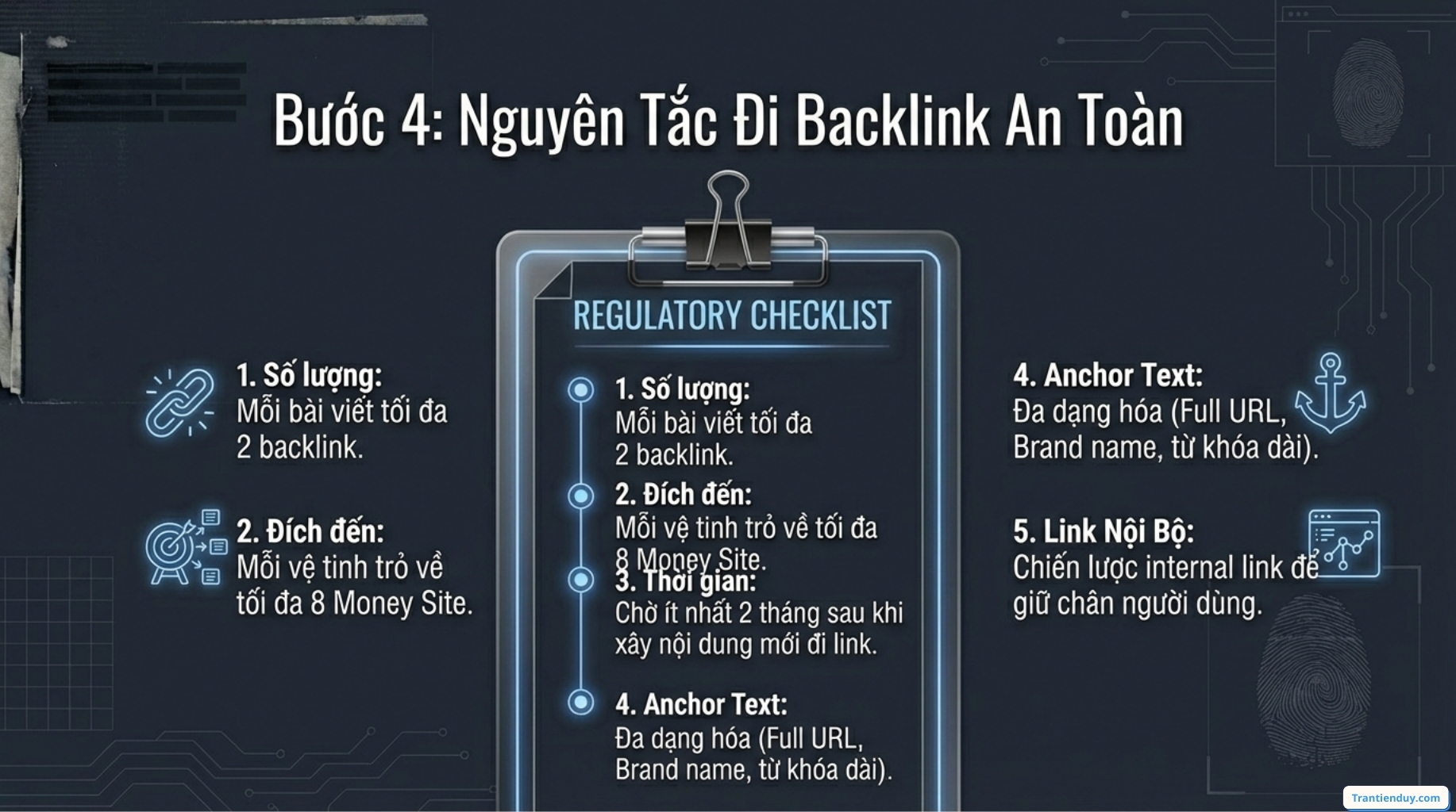 Bước 4: nguyên tắc backlink an toàn