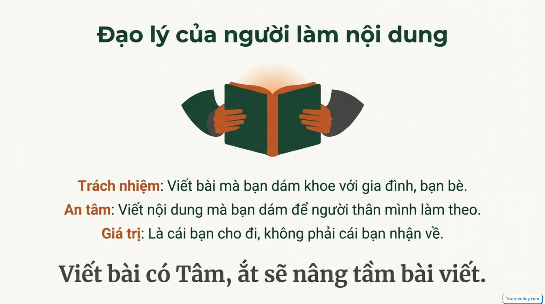 Đạo lý của người làm nội dung