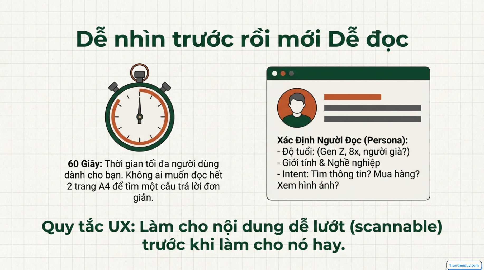 Dễ nhìn trước rồi mới đọc