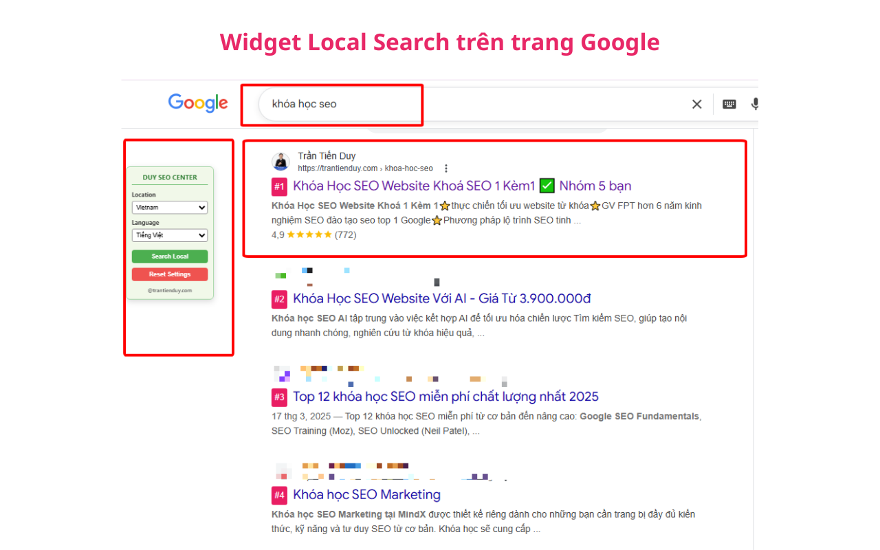 Chrome Extension - Add on DUY SEO PRO 10 Tab Option – Cá nhân hóa trải nghiệm đỉnh cao