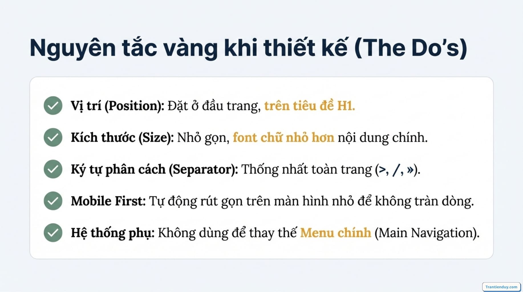 Nguyên tắc Breadcrumb