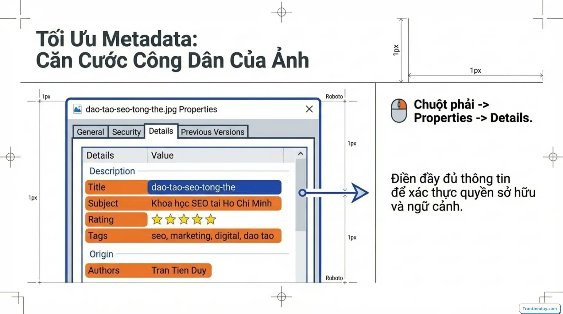 SEO hình ảnh là gì? 7+ Cách Tối Ưu Hình Ảnh Chuẩn SEO 2026 12 Tối ưu metadata