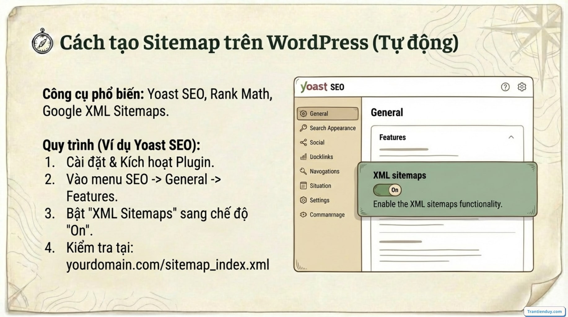 Cách tạo sitemap trên WordPress