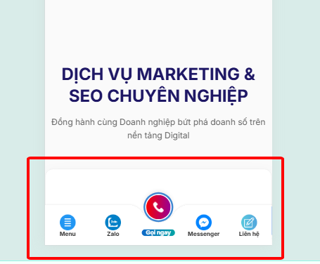 Giao diện trên Mobile - Plugin Hotline DUY CONTACT