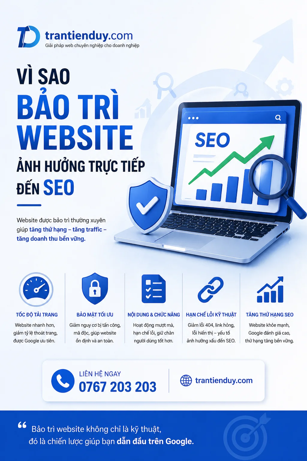 Vì sao cần bảo trì website