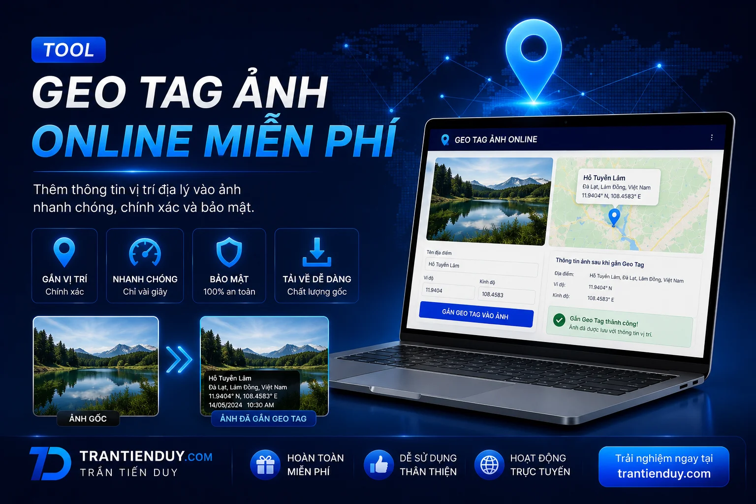 Tool Geotag Hình ảnh Miễn Phí Online Chuẩn Seo 2026