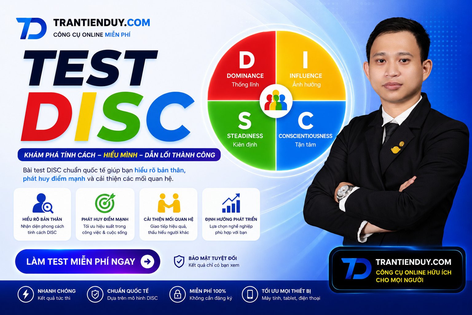 Test DISC 4 test DISC miễn phí