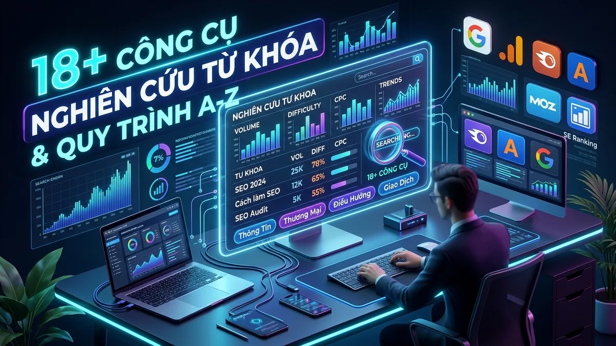 18+ Công Cụ Nghiên Cứu Từ Khóa & Quy Trình, Phương Pháp A-Z 1 18+ công cụ nghiên cứu từ khóa seo tốt nhất và quy trình phân tích từ khóa A-Z