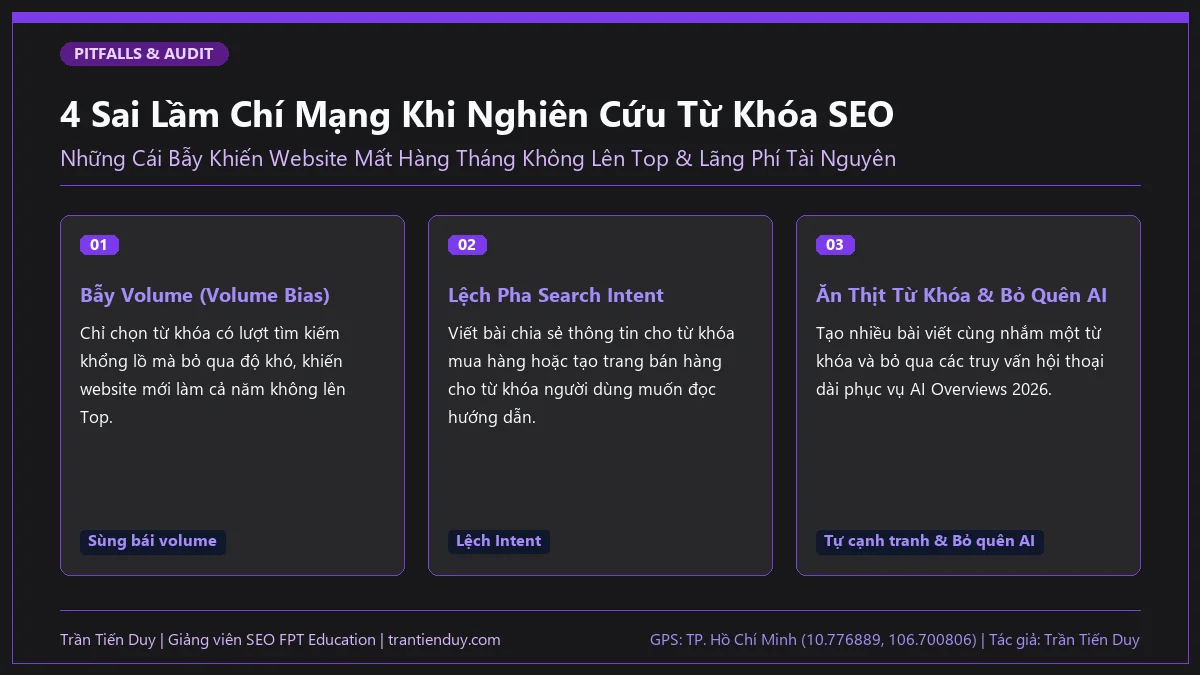 18+ Công Cụ Nghiên Cứu Từ Khóa & Quy Trình, Phương Pháp A-Z 33 4 Sai Lầm Chí Mạng Khi Nghiên Cứu Từ Khóa SEO - Trần Tiến Duy