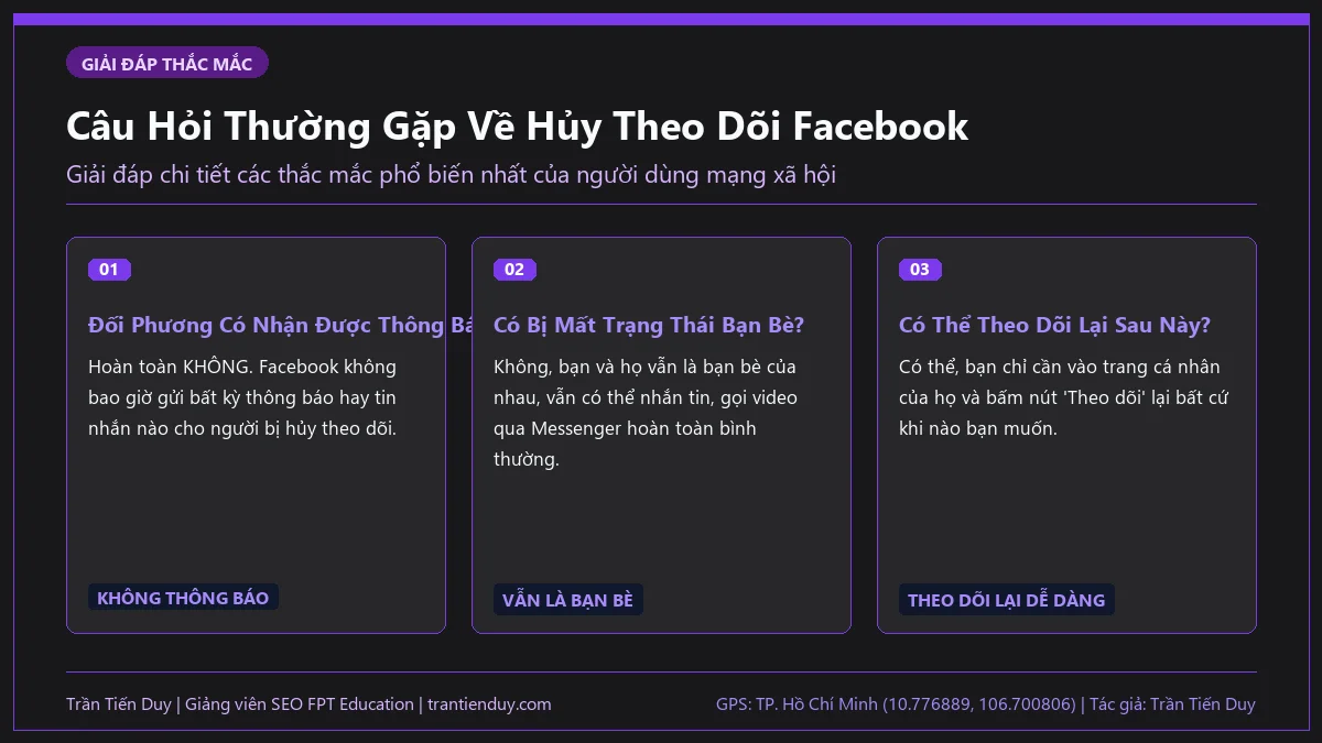 Cách Hủy Theo Dõi Hàng Loạt Người Dùng Trên Facebook Nhanh Nhất 12 Câu Hỏi Thường Gặp Về Hủy Theo Dõi Facebook - Trần Tiến Duy