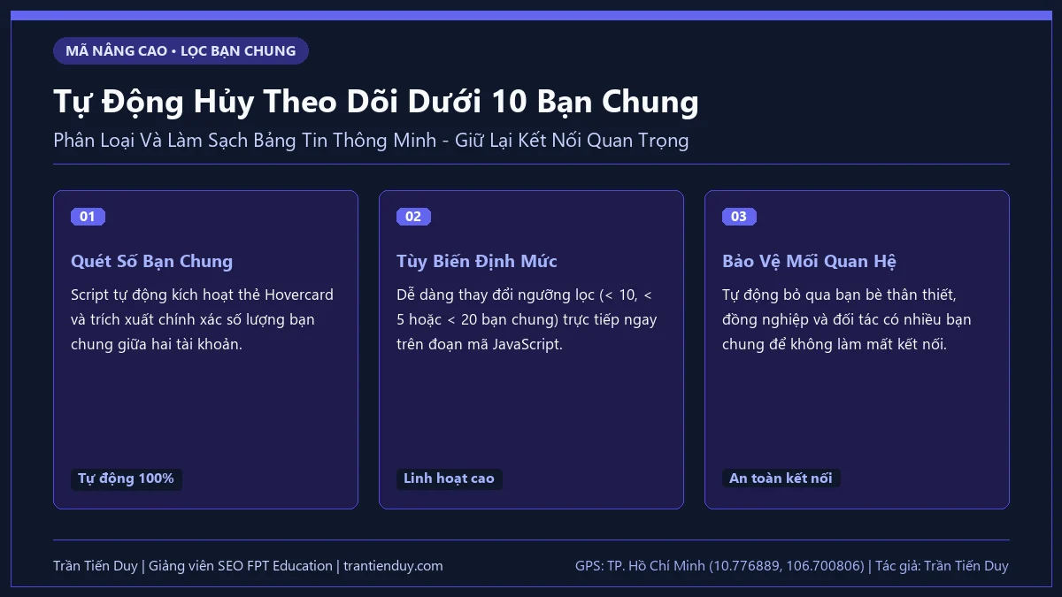 Cách Hủy Theo Dõi Hàng Loạt Người Dùng Trên Facebook Nhanh Nhất 9 Lọc Và Hủy Theo Dõi Người Dưới 10 Bạn Chung Trên Facebook - Trần Tiến Duy