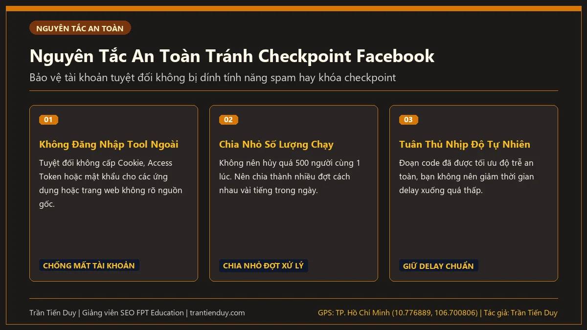 Cách Hủy Theo Dõi Hàng Loạt Người Dùng Trên Facebook Nhanh Nhất 30 Nguyên Tắc An Toàn Tránh Checkpoint Facebook - Trần Tiến Duy