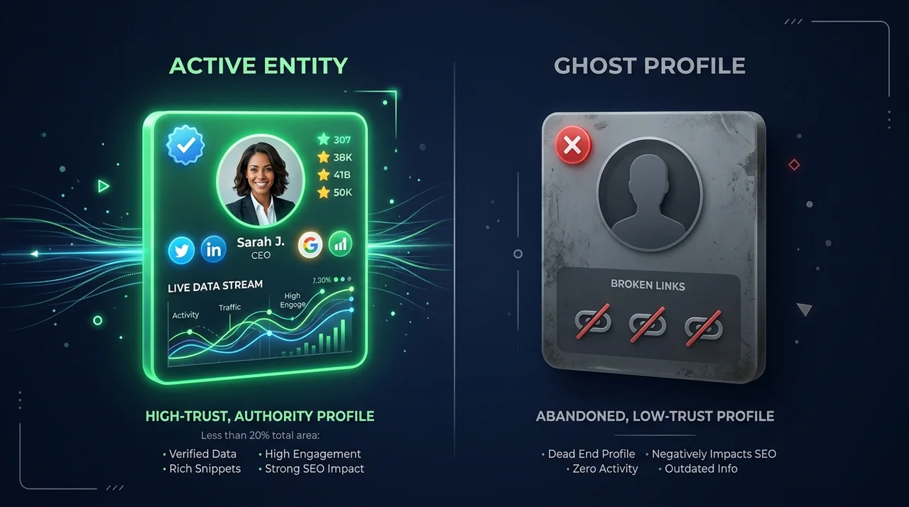 Tiêu Chuẩn So Sánh Active Entity vs Ghost Profile - Trần Tiến Duy So sánh tiêu chuẩn Active Entity hồ sơ thực thể hoạt động sống động và Ghost Profile tài khoản rác